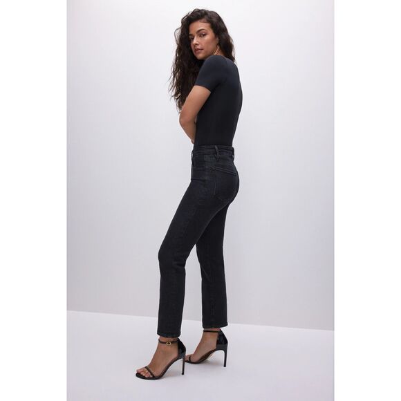 NWT Good American Good Legs Straight Jeans in Black size 6 - Picture 9 of 13